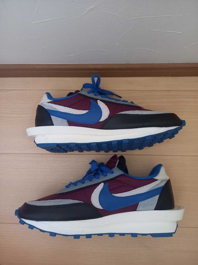 UNDERCOVER × sacai × Nike LD Waffle "Night Maroon/Pale Ivory-Ground Grey-Team Royal"