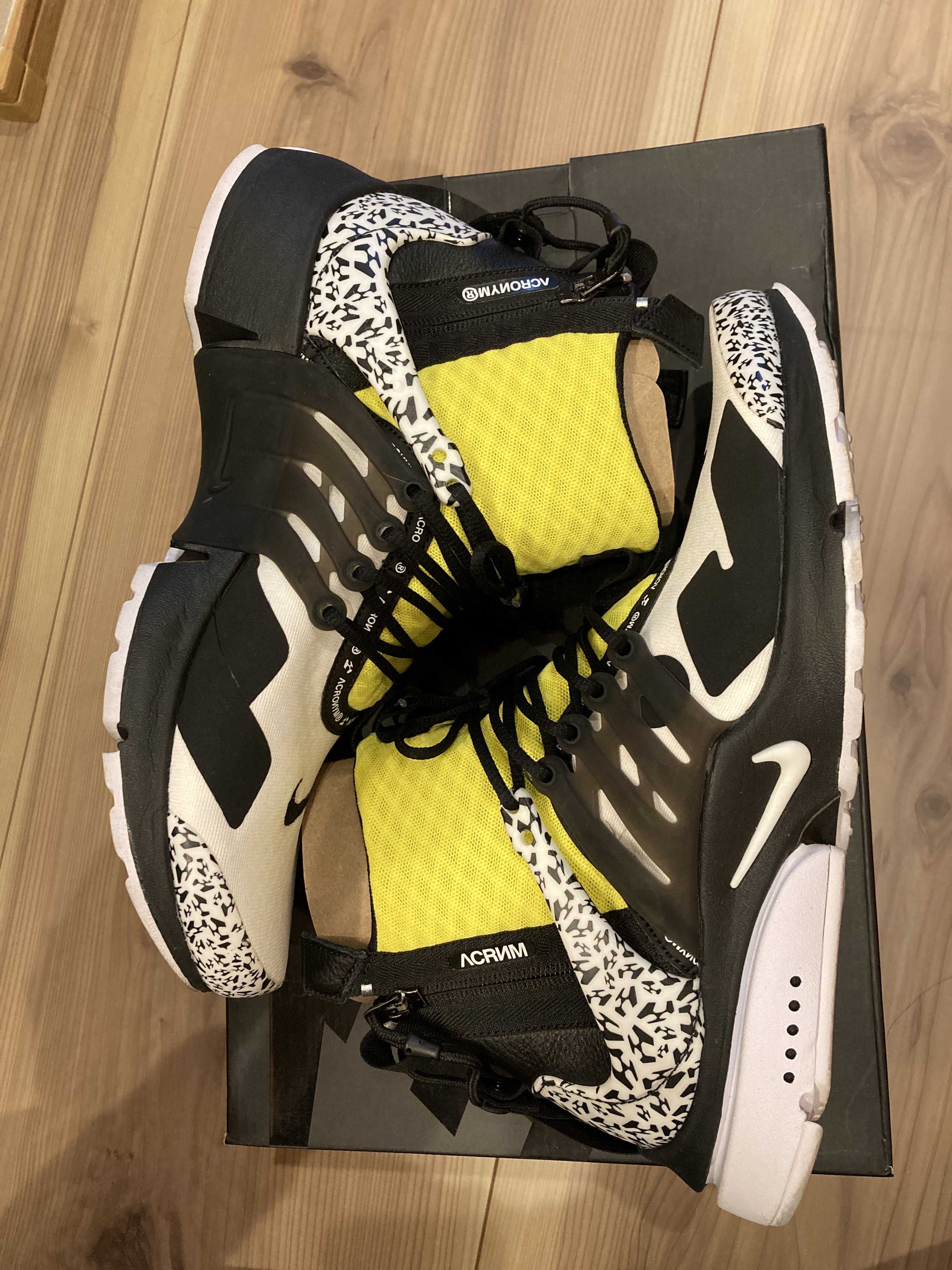 ACRONYM × Nike Air Presto Mid "White/Black/Dynamic Yellow"