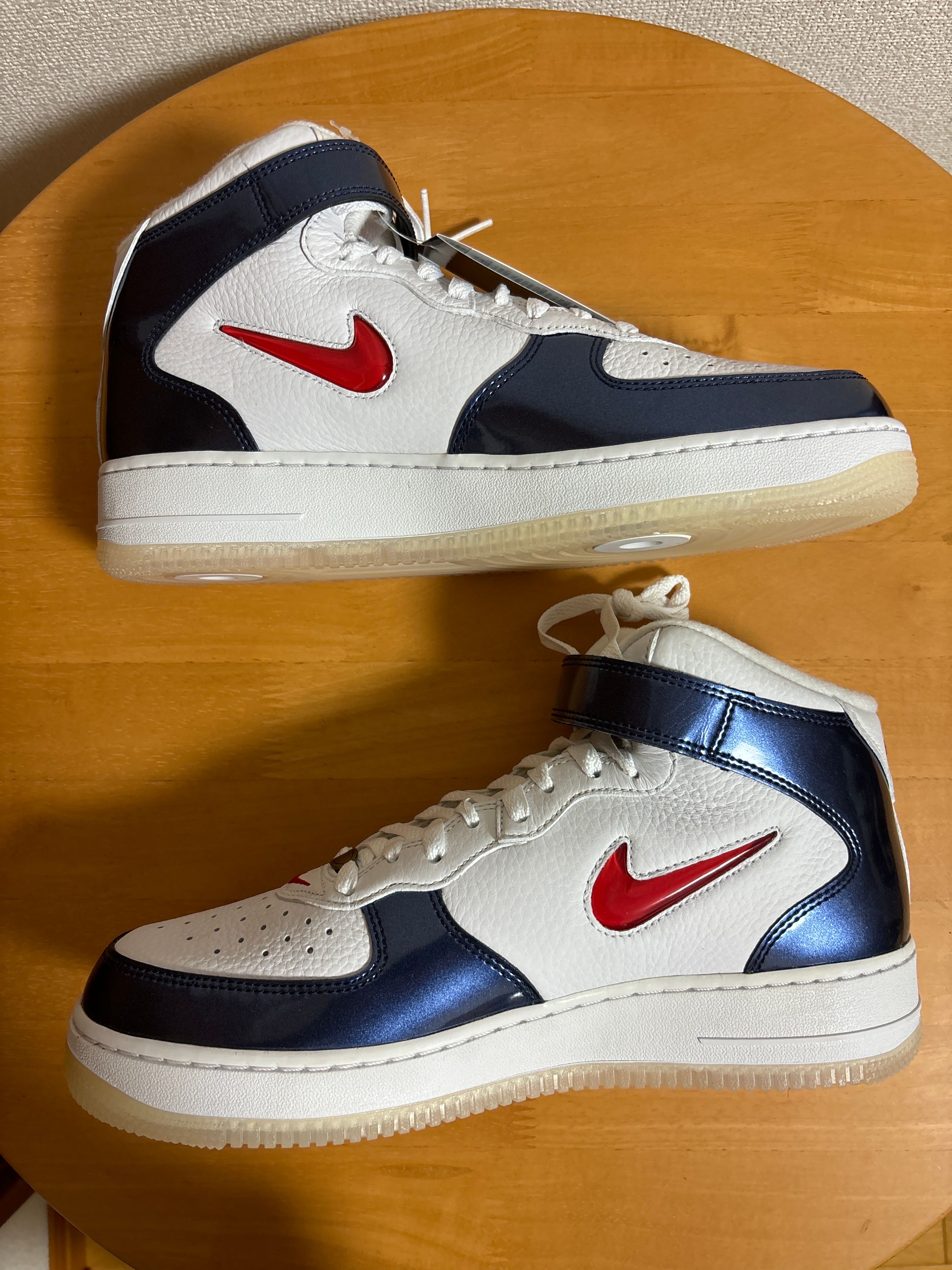 Nike Air Force 1 Mid QS "University Red and Midnight Navy"