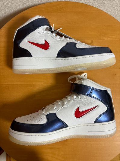 Nike Air Force 1 Mid QS "University Red and Midnight Navy"