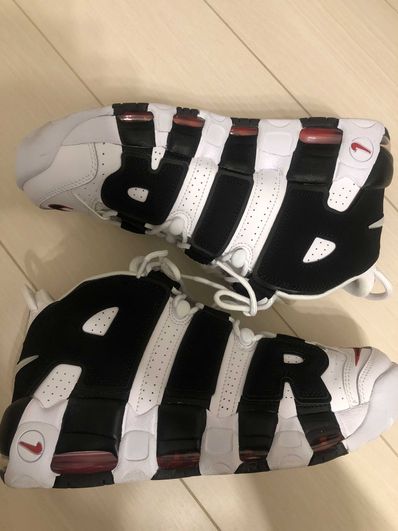 NIKE AIR MORE UPTEMPO "WHITE/BLACK/UNIVERSITY RED"(2020)