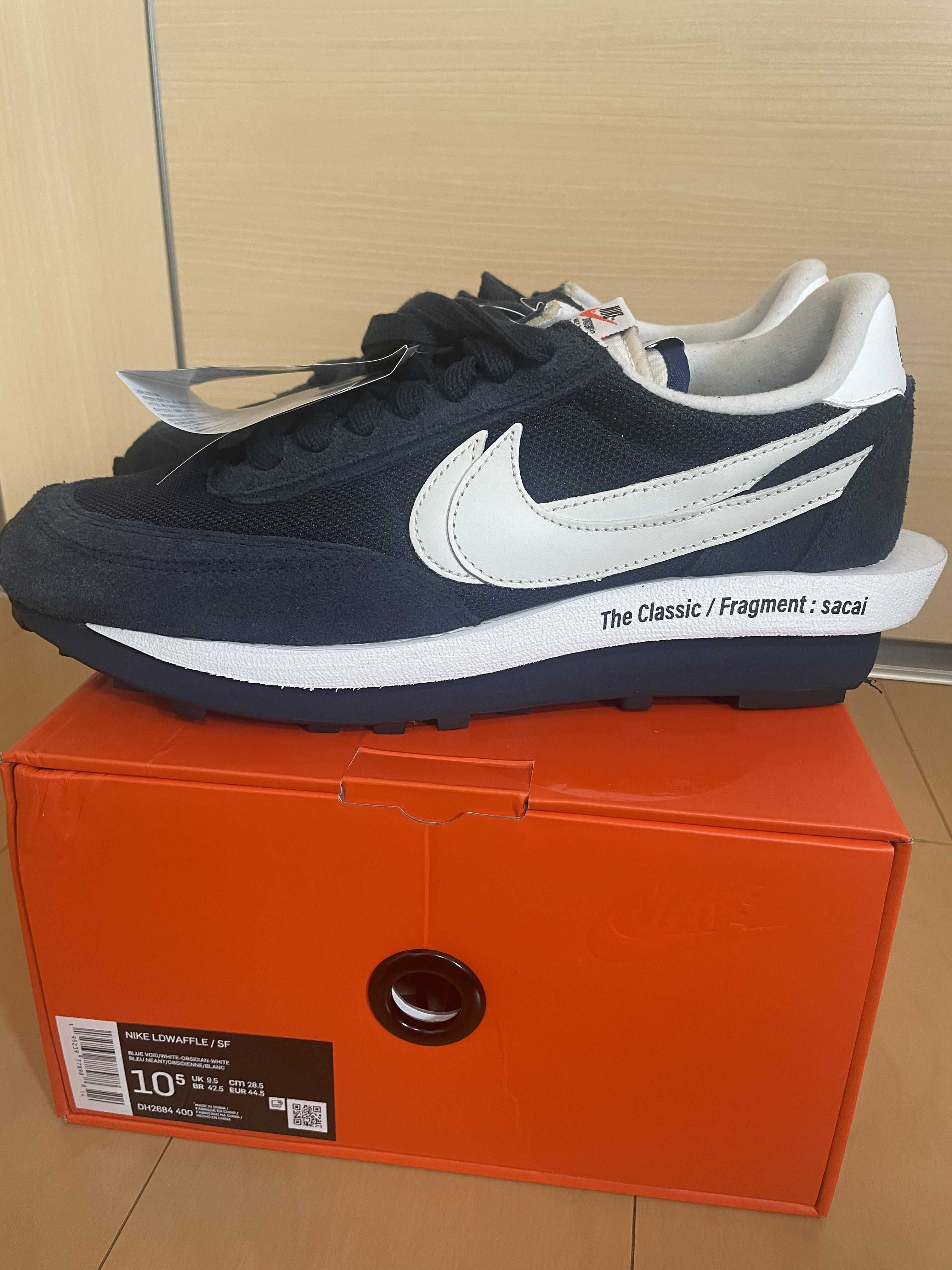 Fragment × sacai × Nike LD Waffle "Blackended Blue"