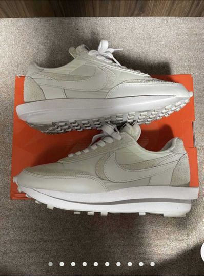 sacai × Nike LDV Waffle "Triple White"