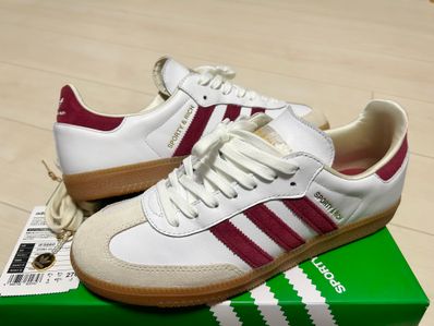 Sporty & Rich × adidas Samba OG "White/Burgundy"