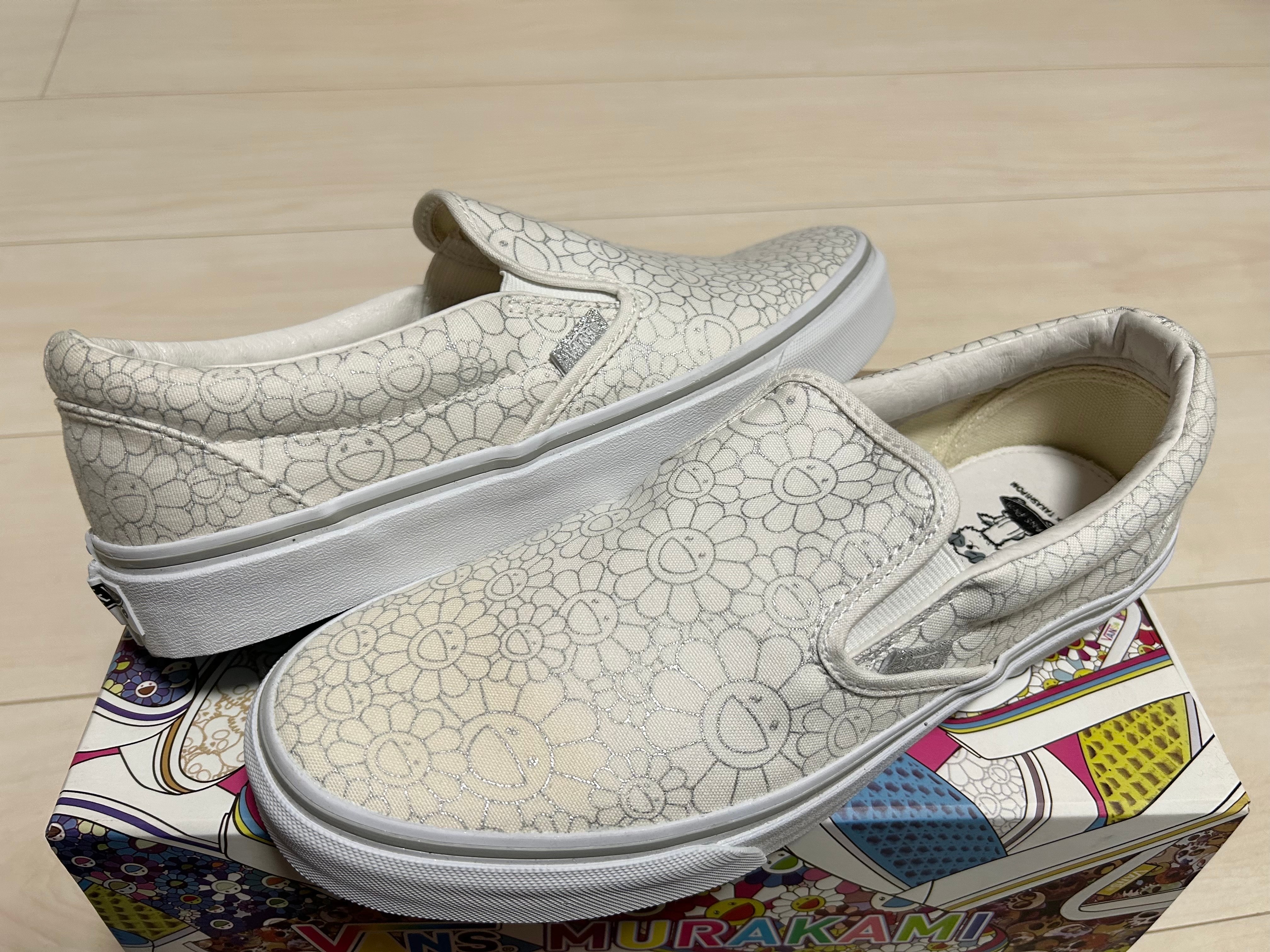 Murakami × Vans Slip-On LX "Silver Flower"