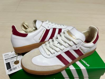 Sporty & Rich × adidas Samba OG "White/Burgundy"