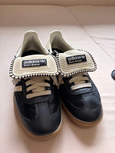 Wales Bonner × adidas Samba Pony Tonal Low "Core Black/Cream White"