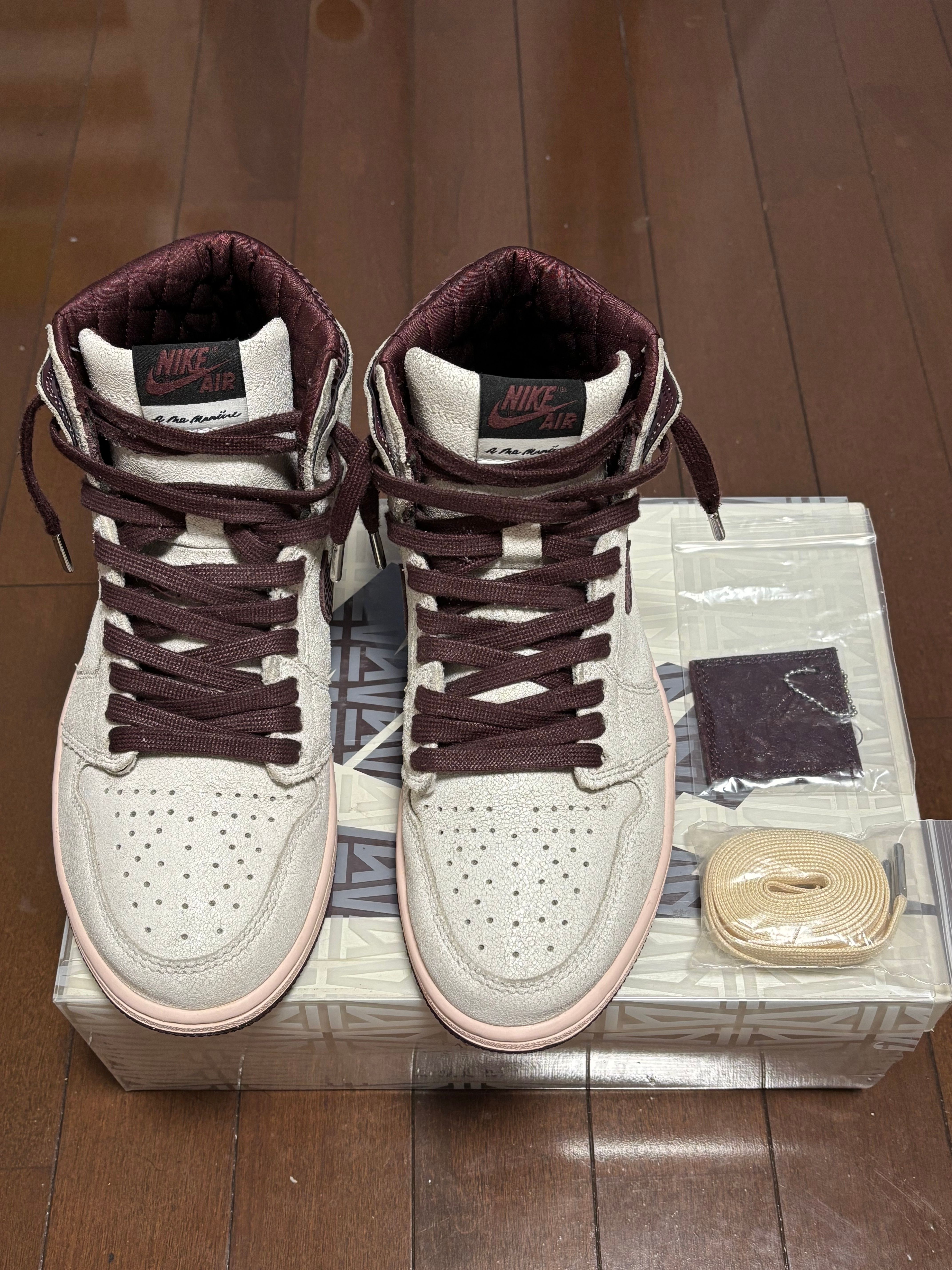 A Ma Maniere × Nike Air Jordan 1 Retro High OG "Sail and Burgundy"