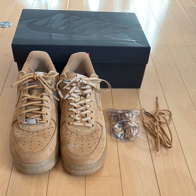Supreme × Nike Air Force 1 Low "Flax/Wheat"