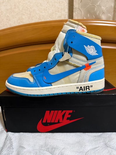 Off-White × Nike Air Jordan 1 High UNC "White/Dark Powder Blue"