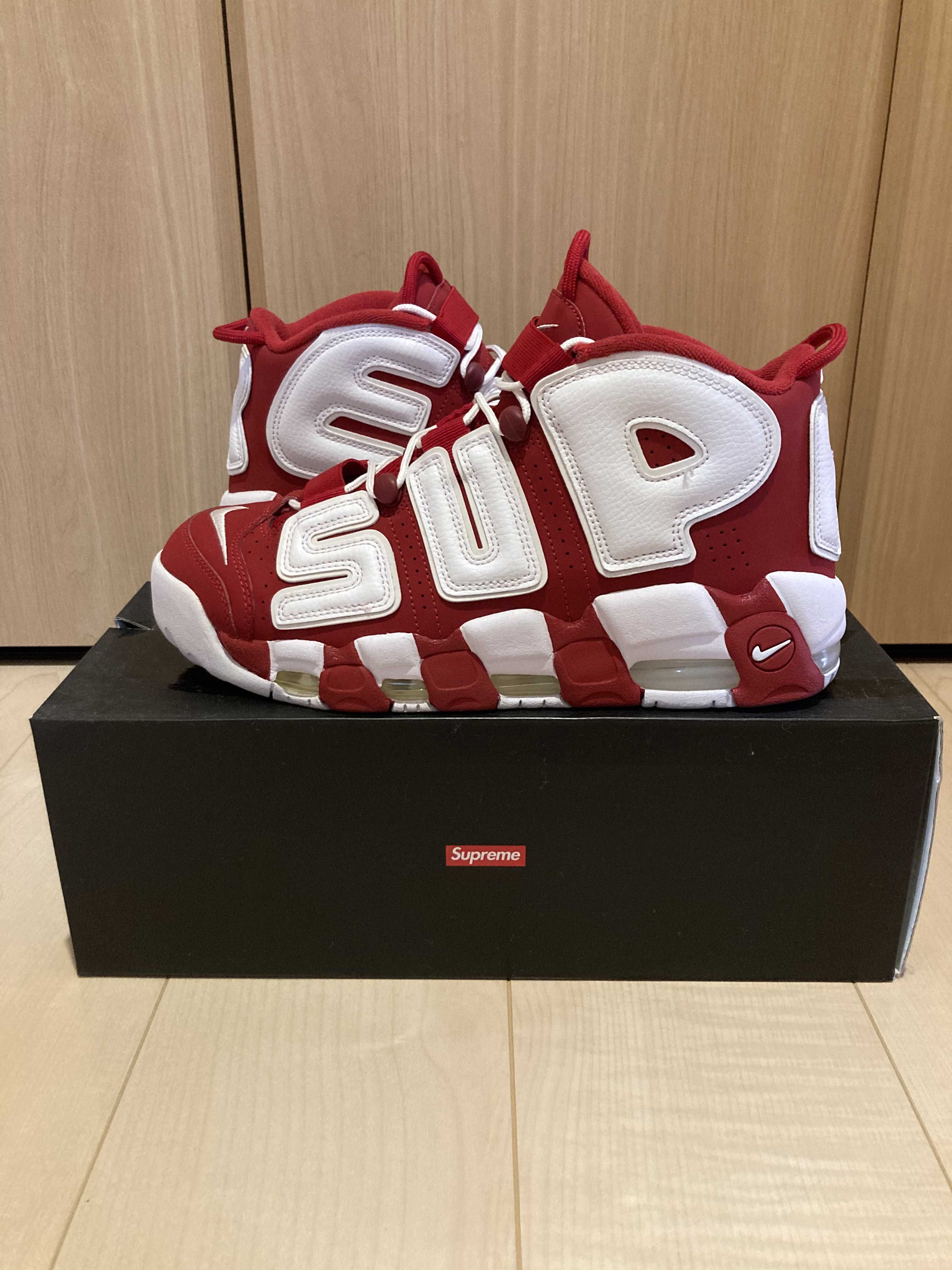 Supreme × Nike Air More Uptempo "White/Red"