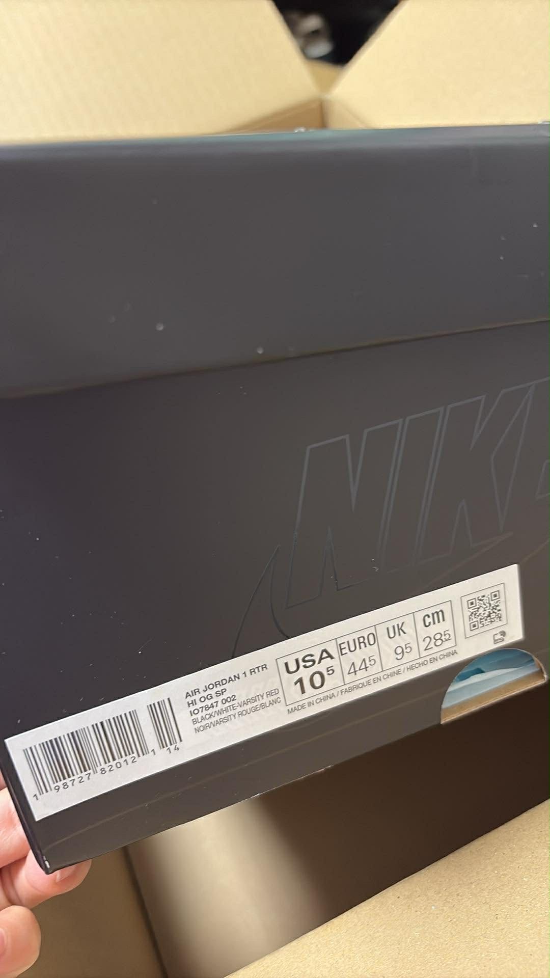 fragment design × UNION × Nike Air Jordan 1 High OG "Black/Varsity Red"