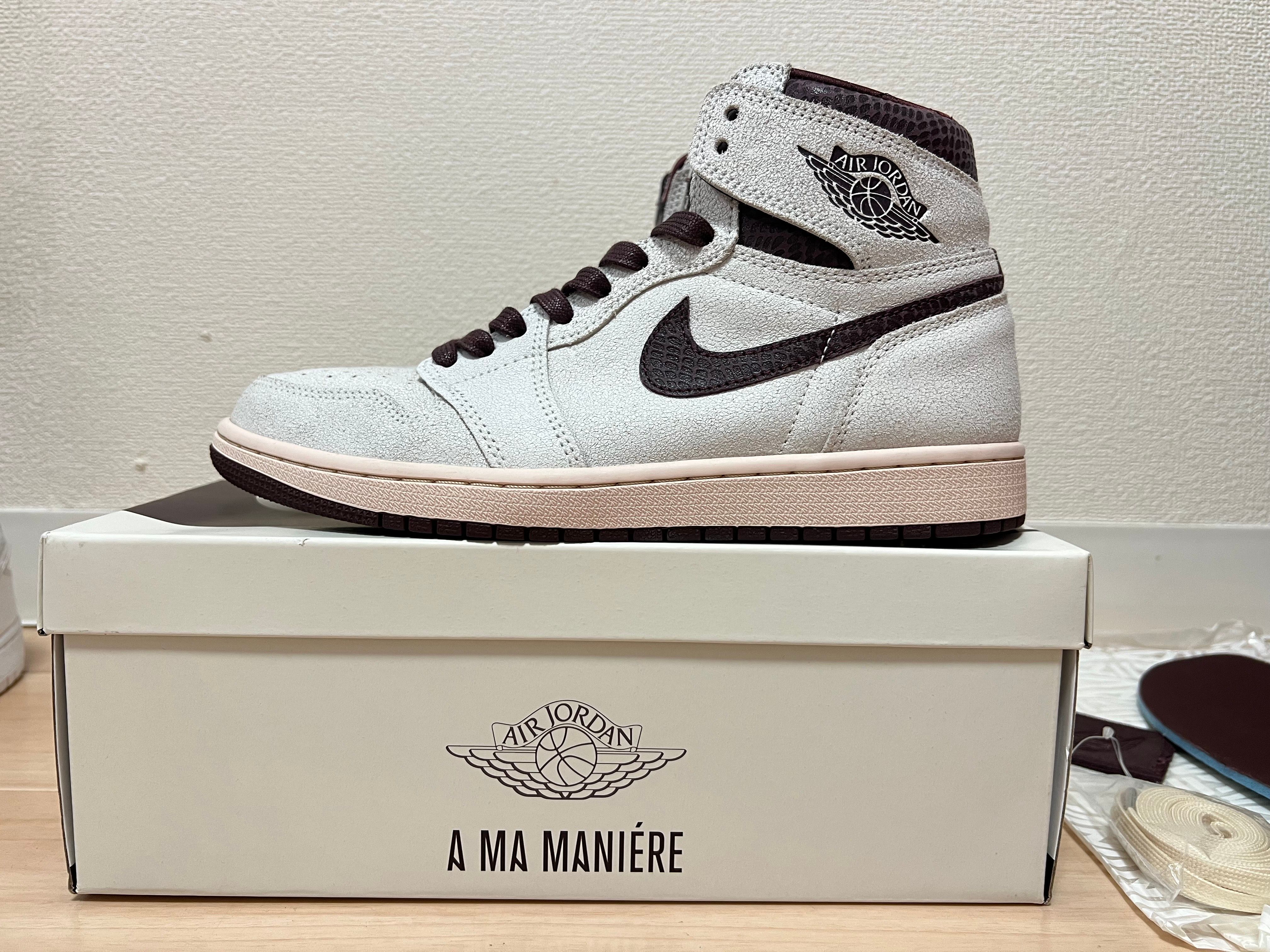 A Ma Maniere × Nike Air Jordan 1 Retro High OG "Sail and Burgundy"