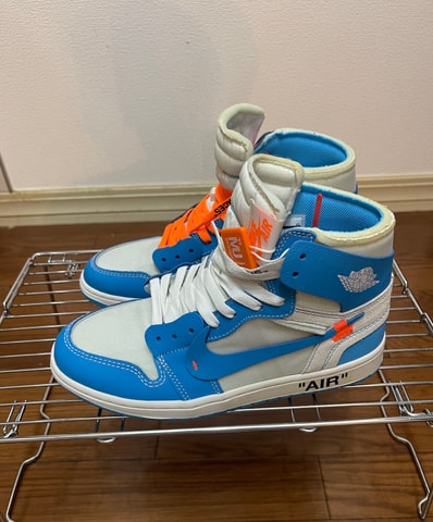 Off-White × Nike Air Jordan 1 High UNC "White/Dark Powder Blue"