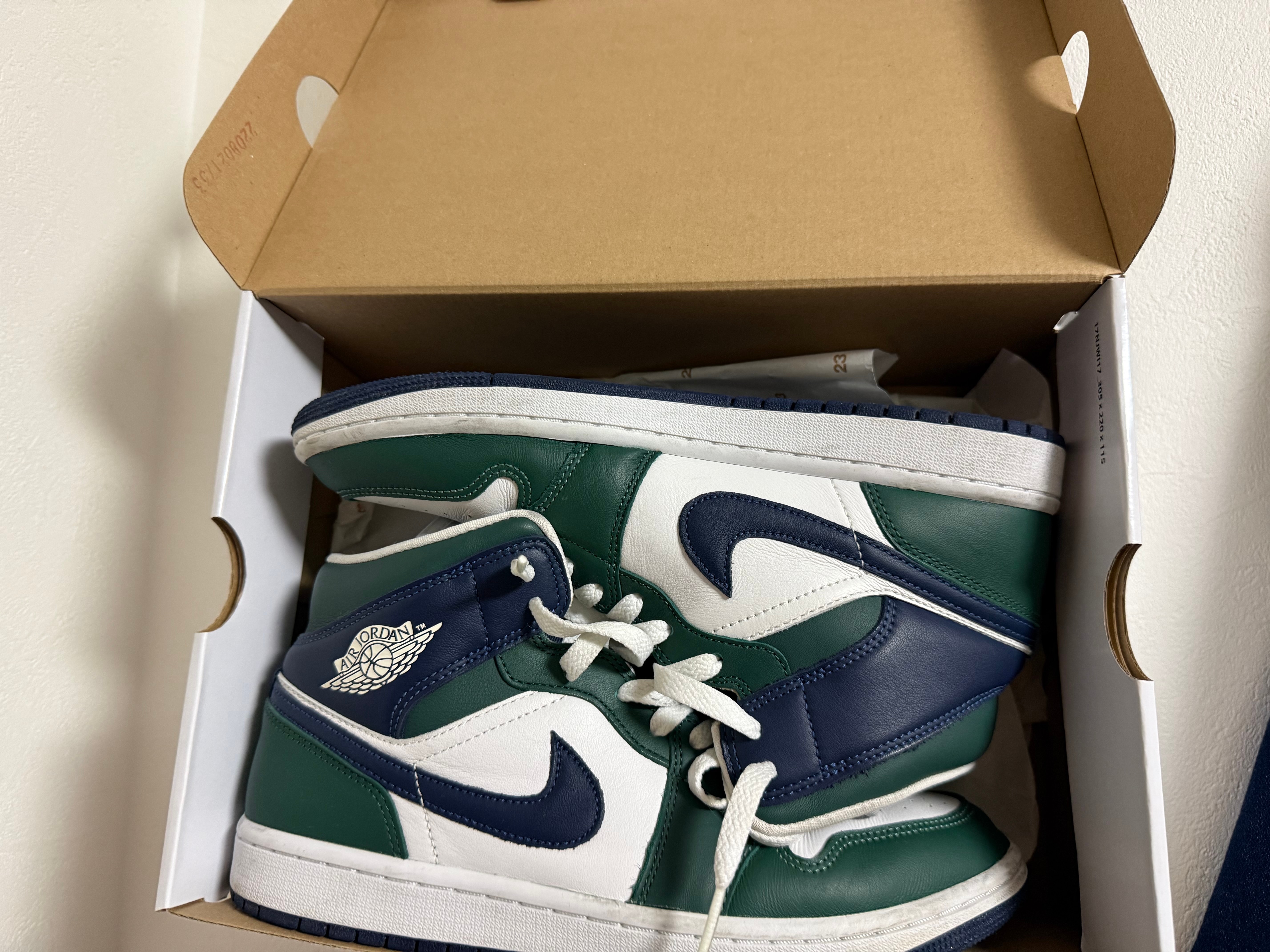 Nike Women's Air Jordan 1 Mid "Navy/Green"