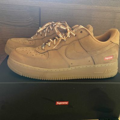 Supreme × Nike Air Force 1 Low "Flax/Wheat"