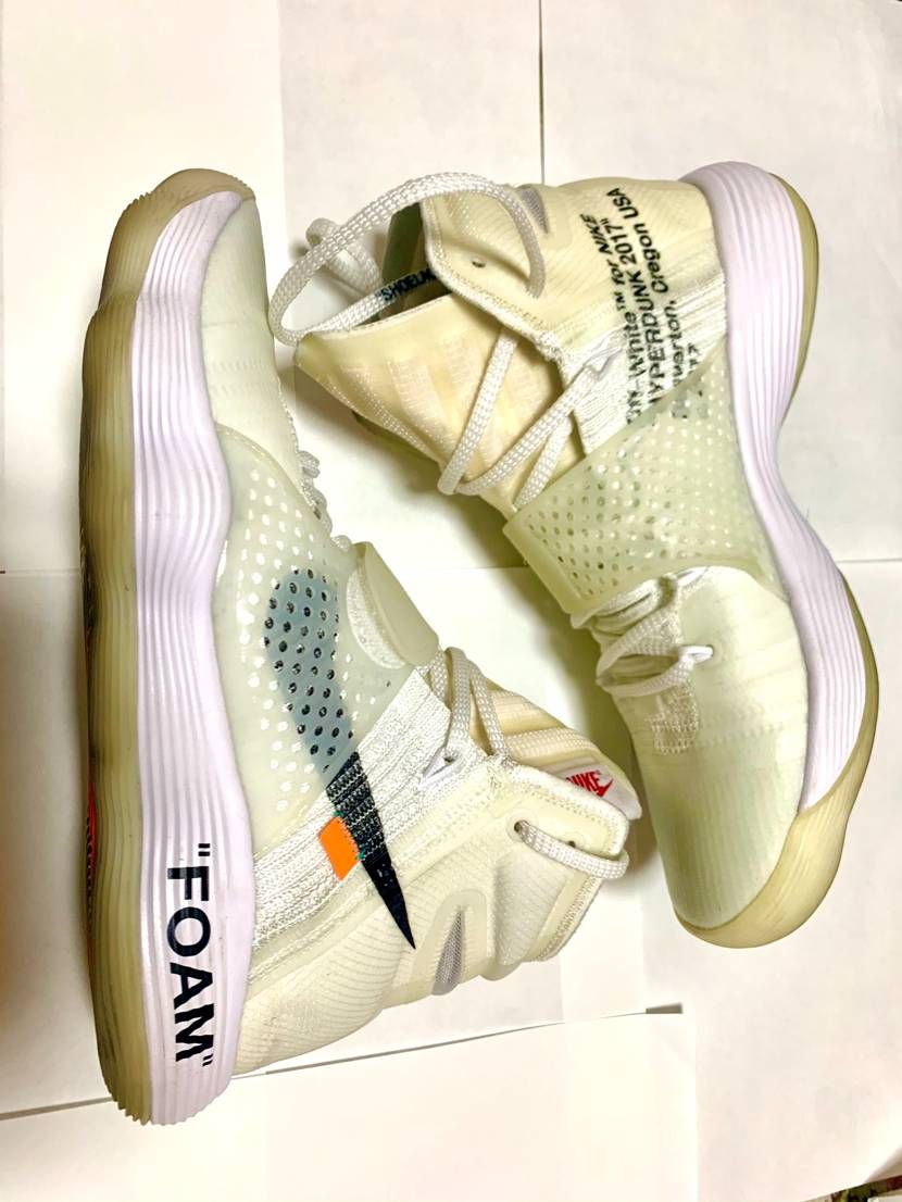 Off-White × Nike React Hyperdunk 2017 Flyknit "The 10/White"