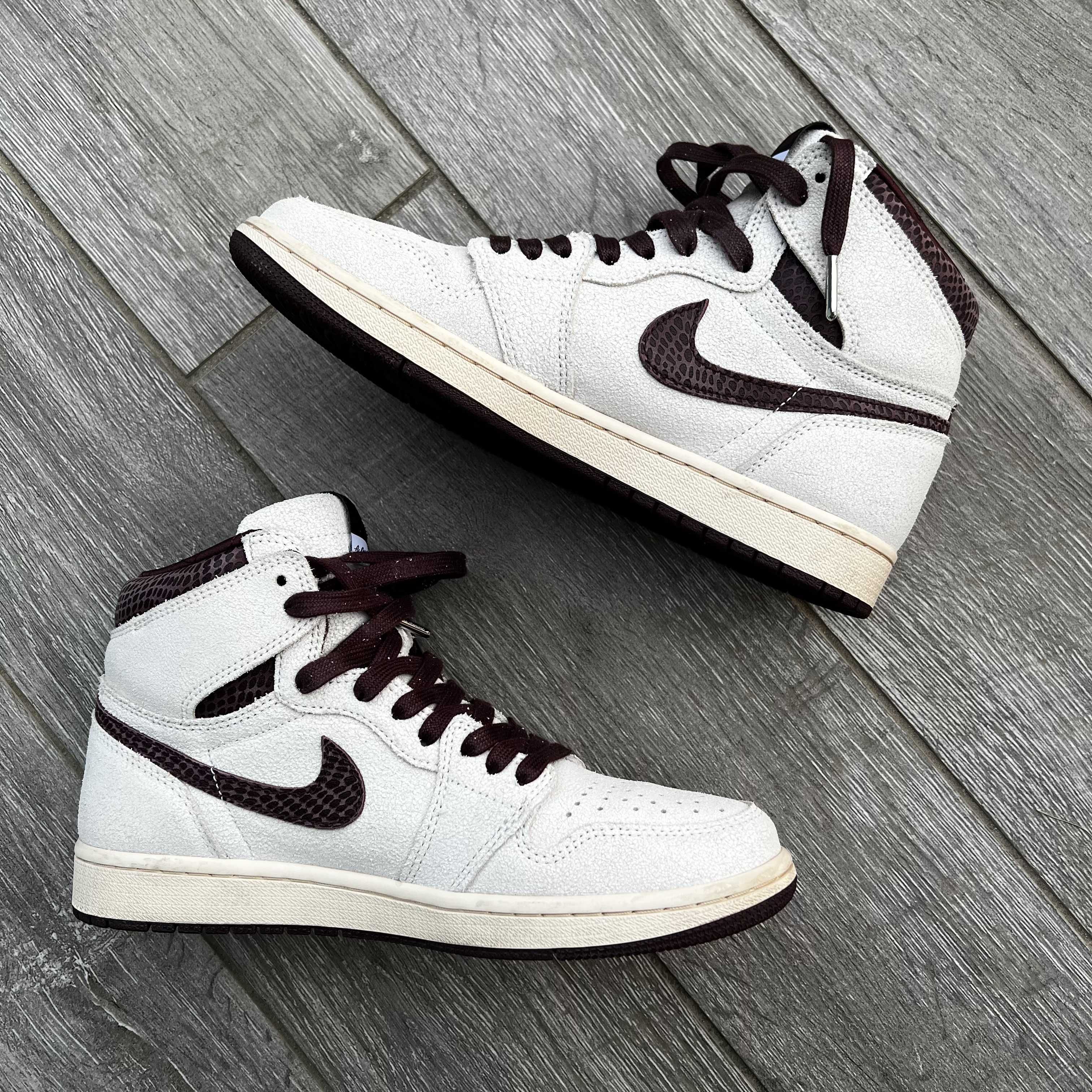 A Ma Maniere × Nike Air Jordan 1 Retro High OG "Sail and Burgundy"