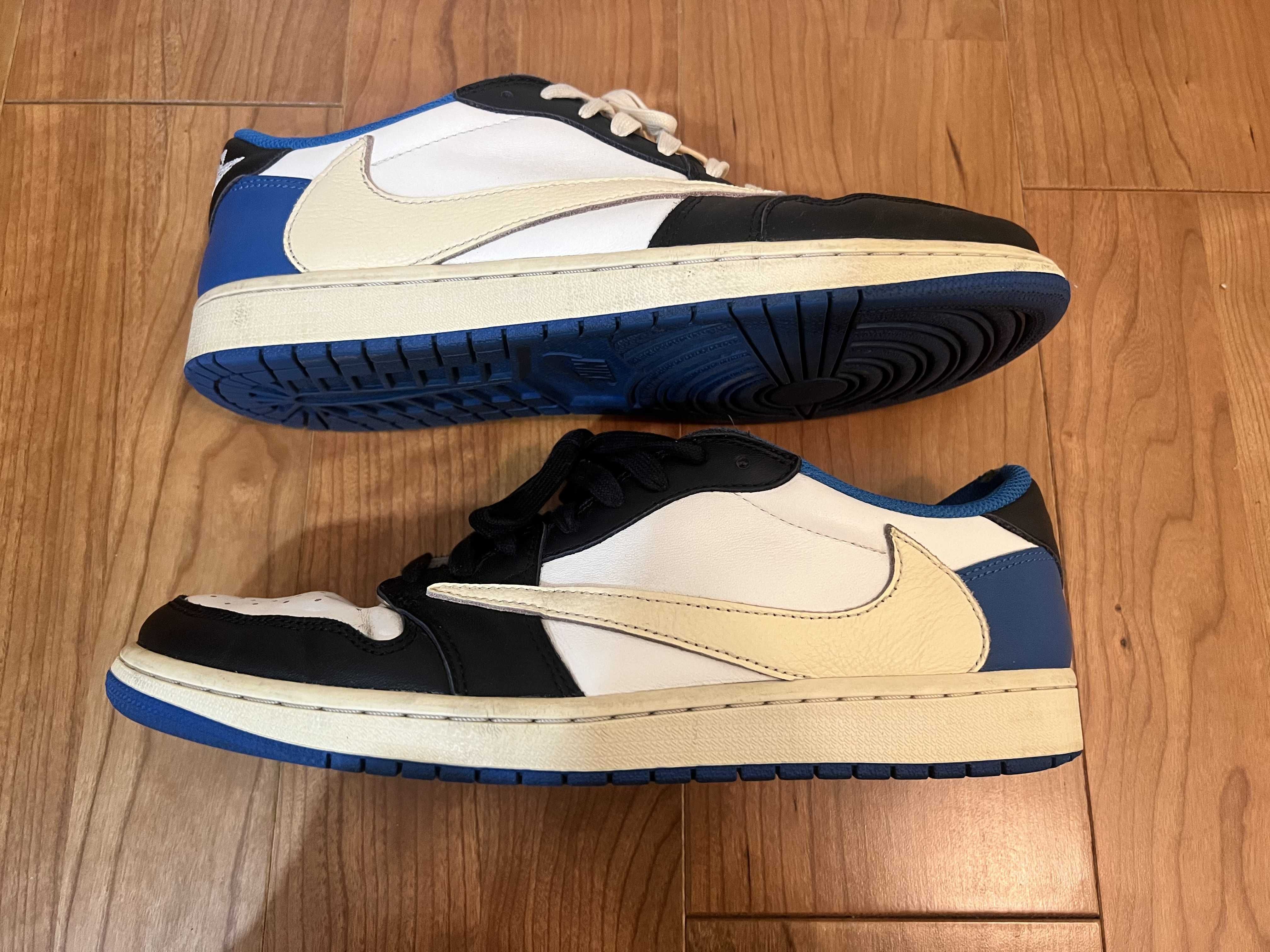 Travis Scott × fragment design × Nike Air Jordan 1 Low OG SP "Military Blue"
