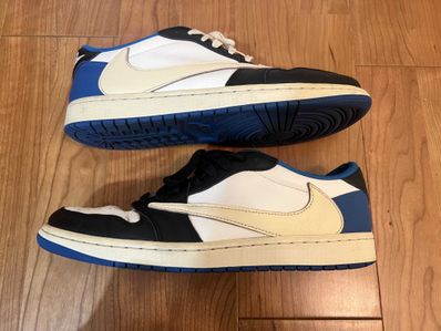 Travis Scott × fragment design × Nike Air Jordan 1 Low OG SP "Military Blue"