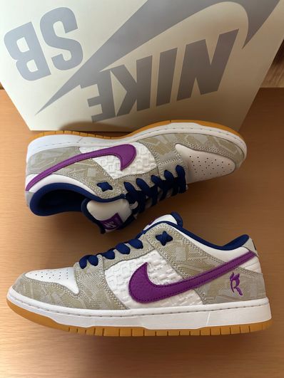 Rayssa Leal × Nike SB Dunk Low PRM "Pure Platinum and Vivid Purple"