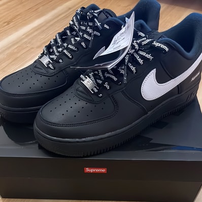 Supreme × Nike Air Force 1 Low "Black/White"