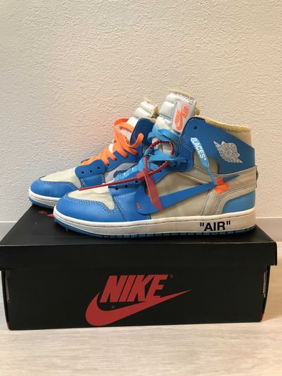 Off-White × Nike Air Jordan 1 High UNC "White/Dark Powder Blue"