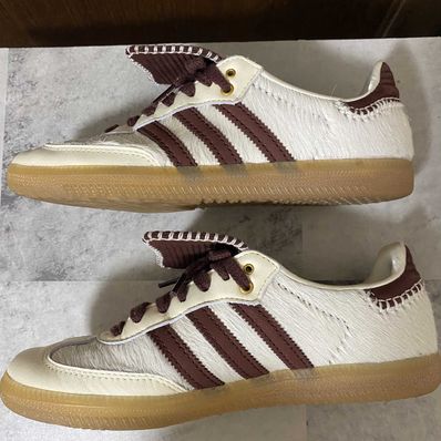 Wales Bonner × adidas Samba Pony Tonal Low "Cream White/Mystery Brown"