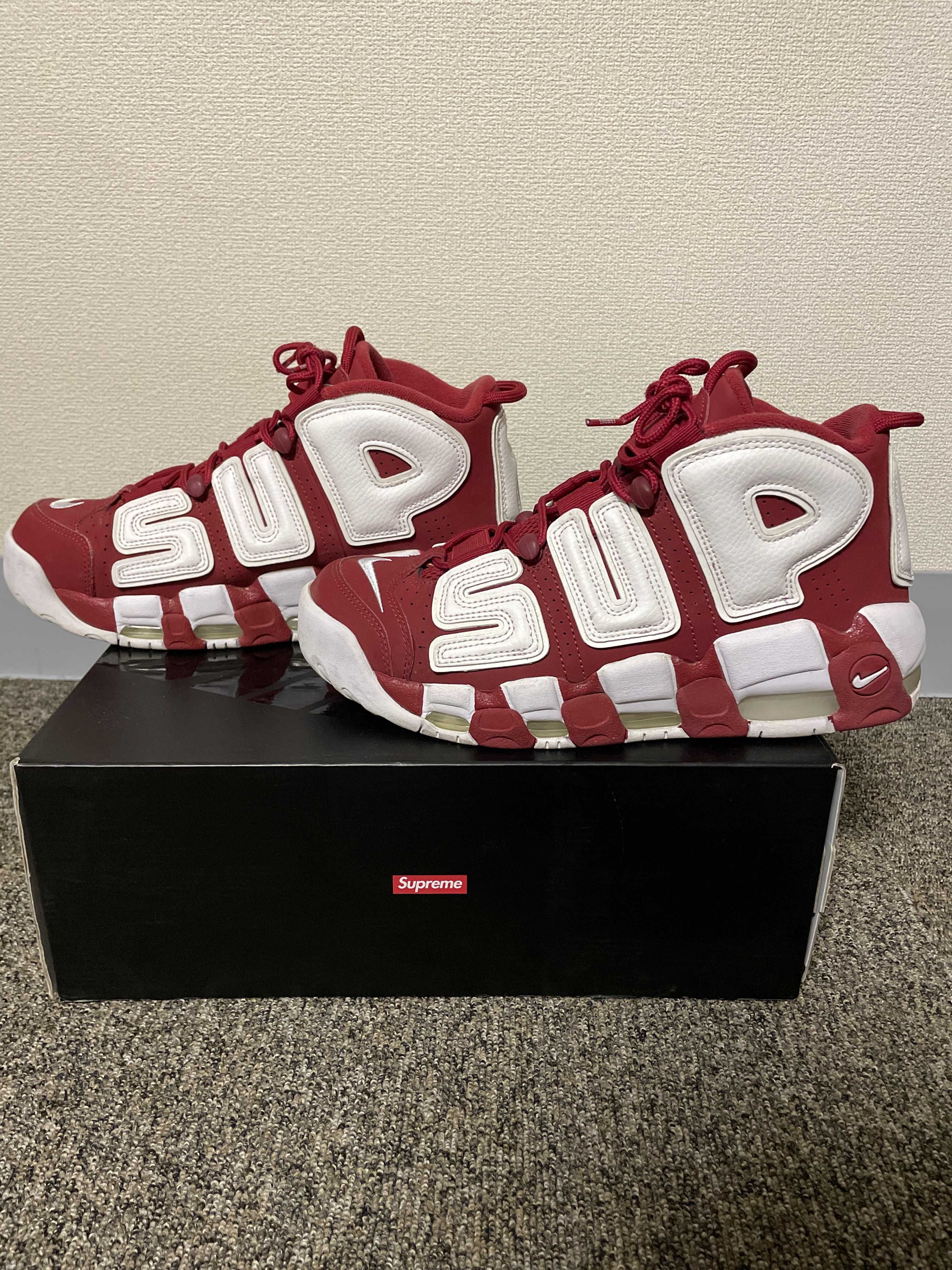 Supreme × Nike Air More Uptempo "White/Red"