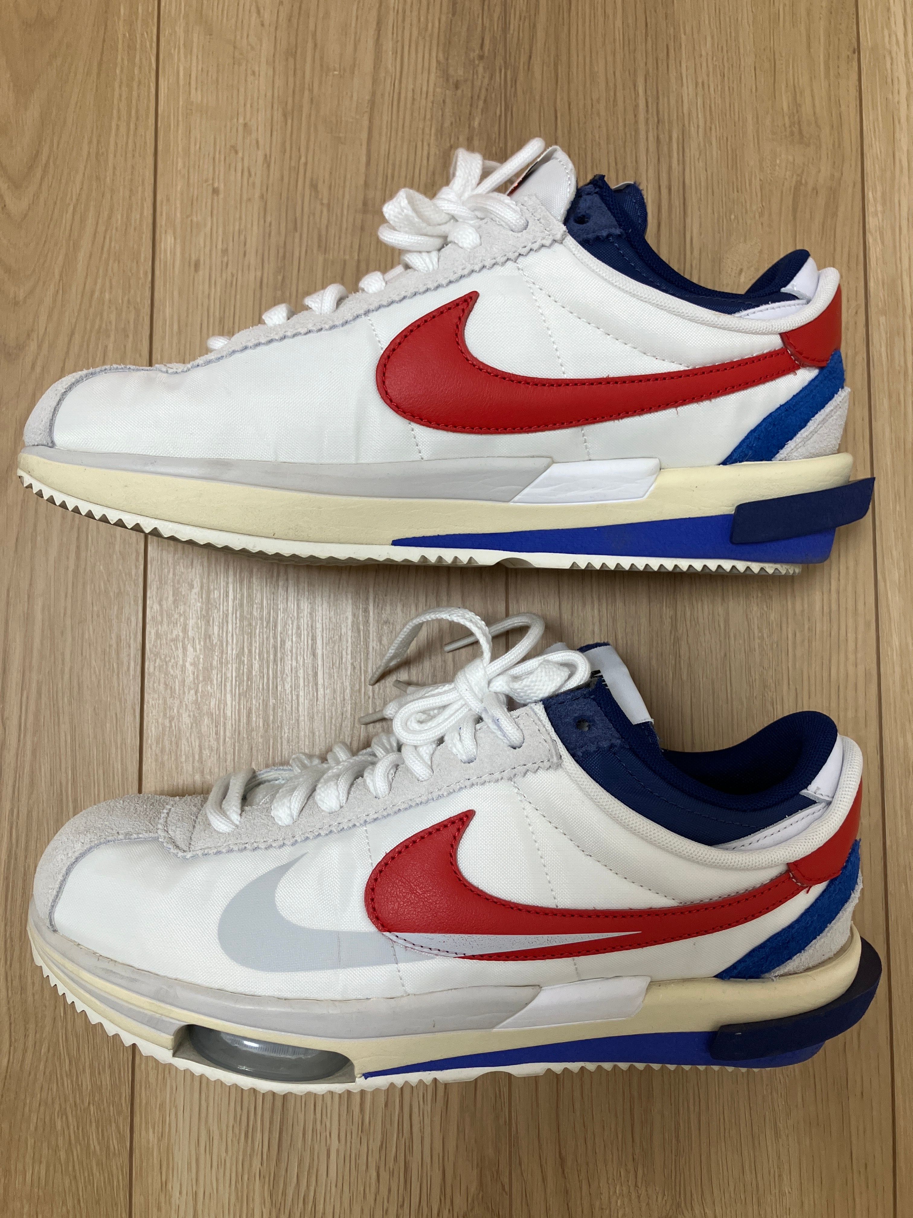 sacai × Nike Zoom Cortez "White and University Red"