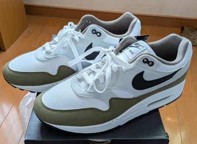 Nike Air Max 1 "White/Black/Pure Platinum/Medium Olive"