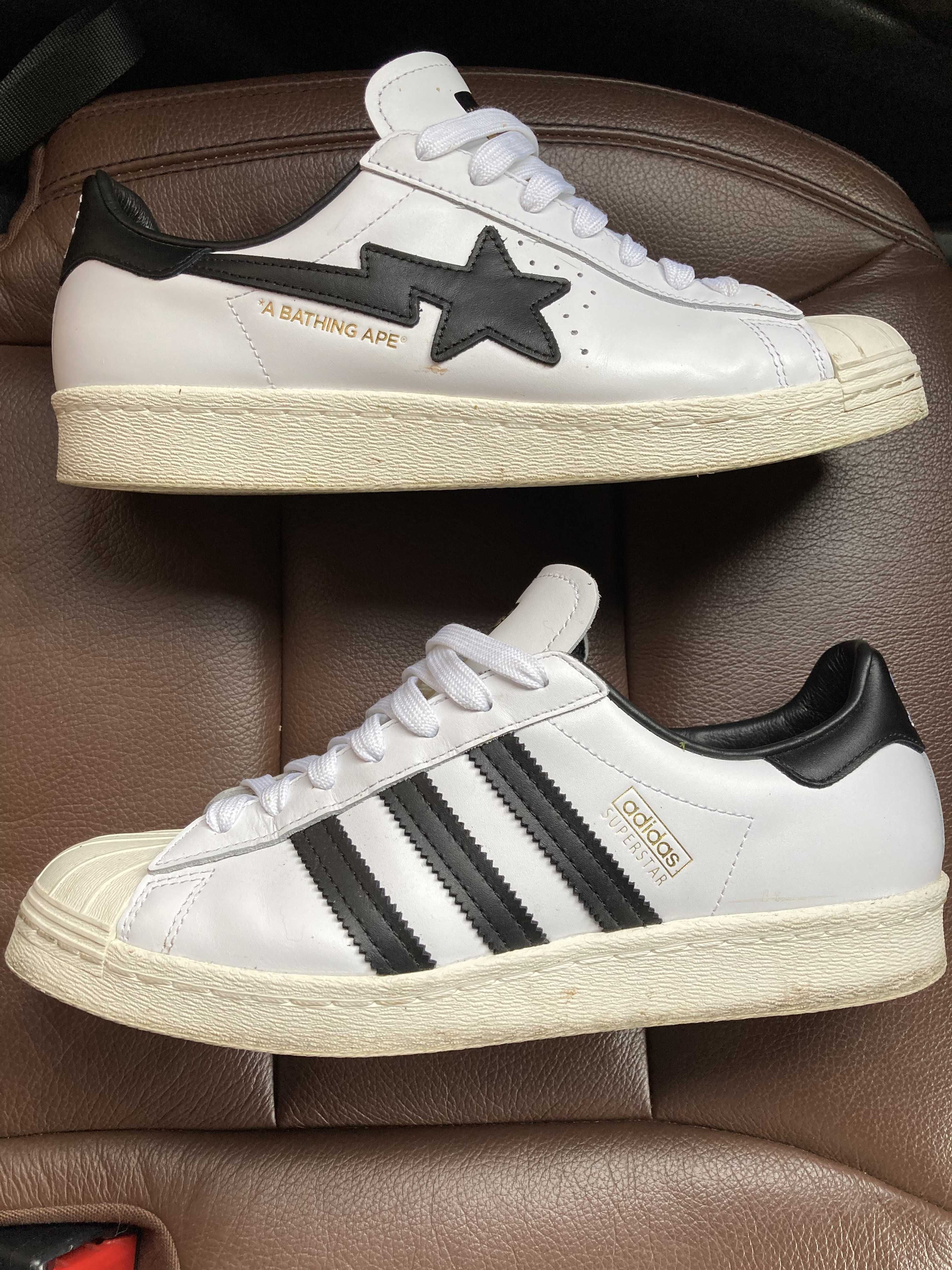 A BATHING APE × adidas Superstar 80s "White/Black"