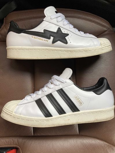 A BATHING APE × adidas Superstar 80s "White/Black"