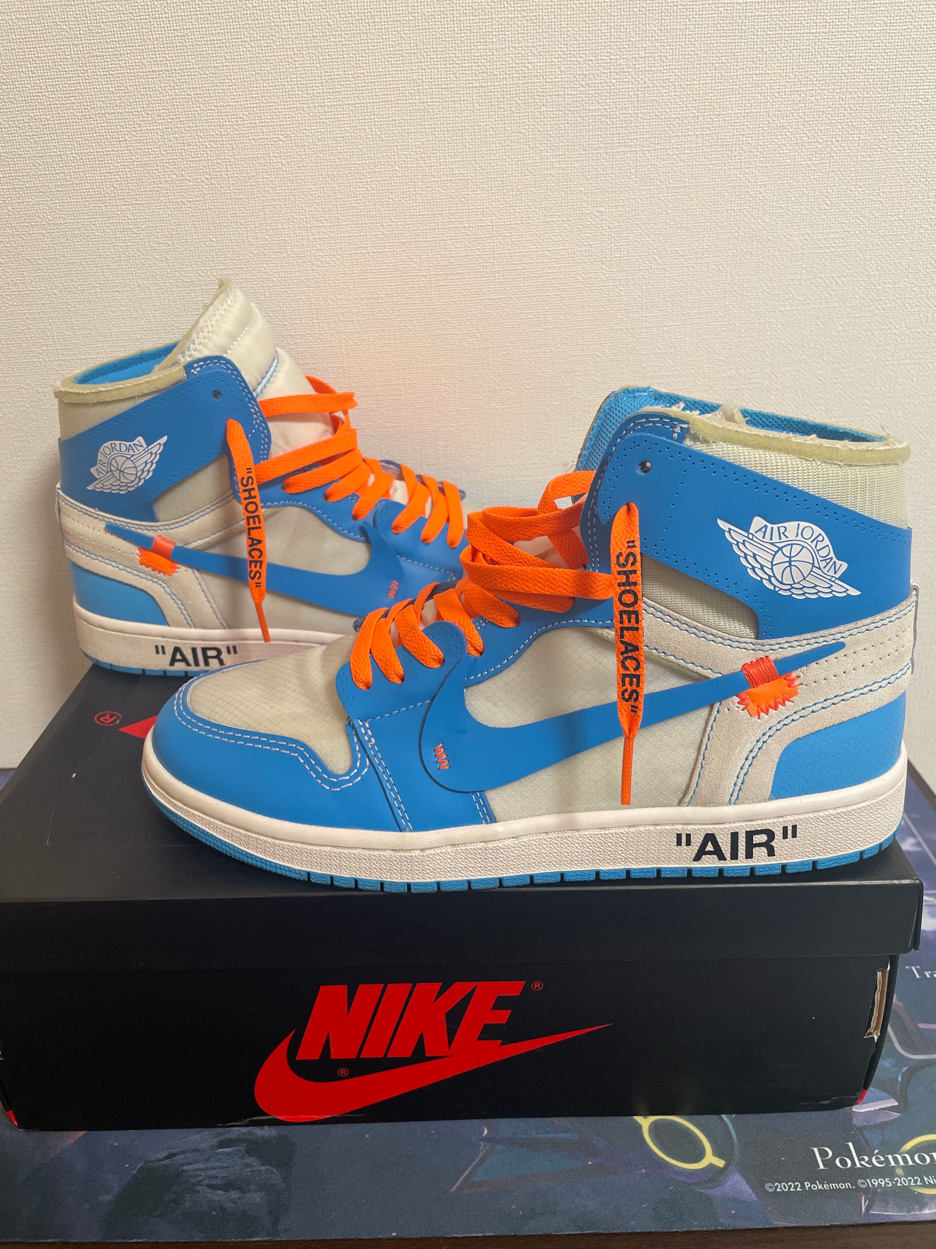Off-White × Nike Air Jordan 1 High UNC "White/Dark Powder Blue"