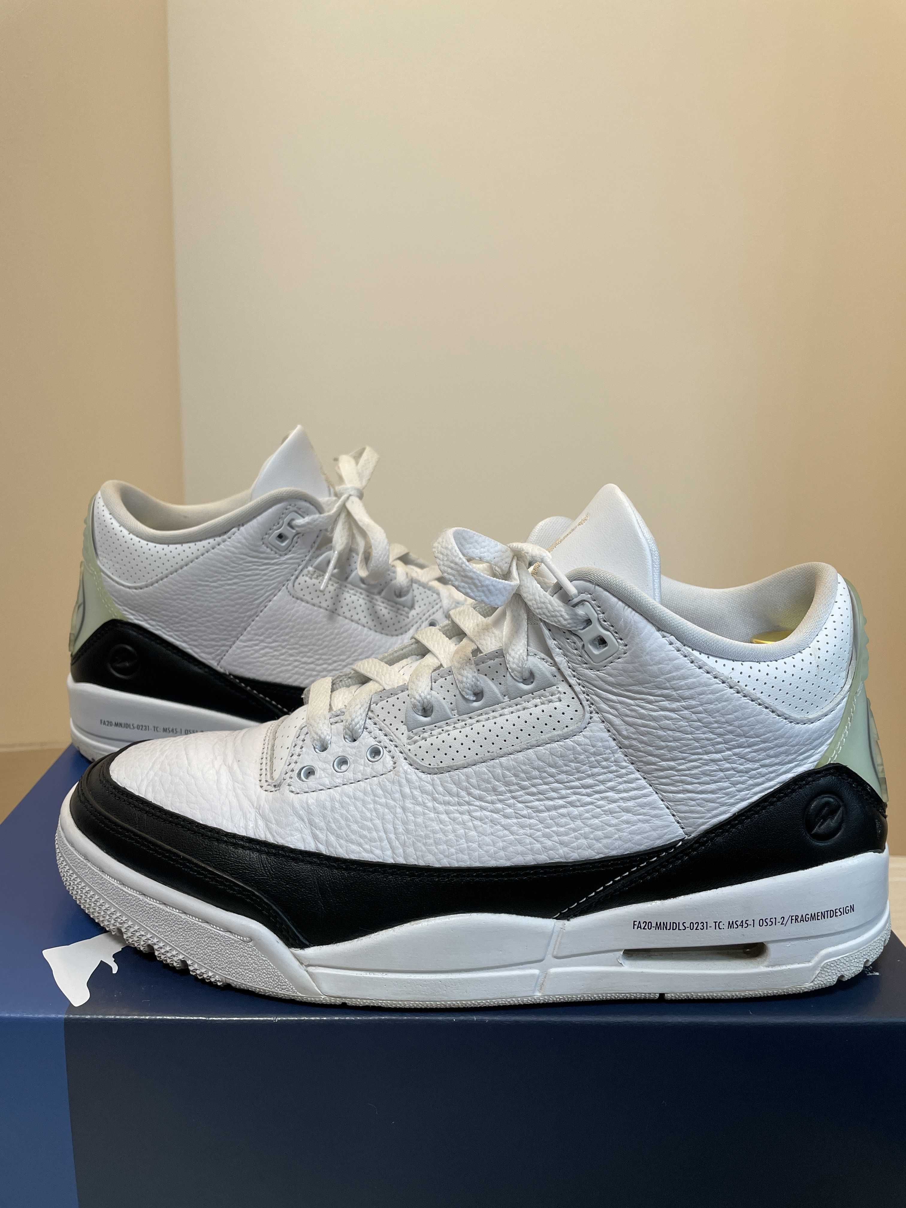 Fragment × Nike Air Jordan 3 "White/Black"