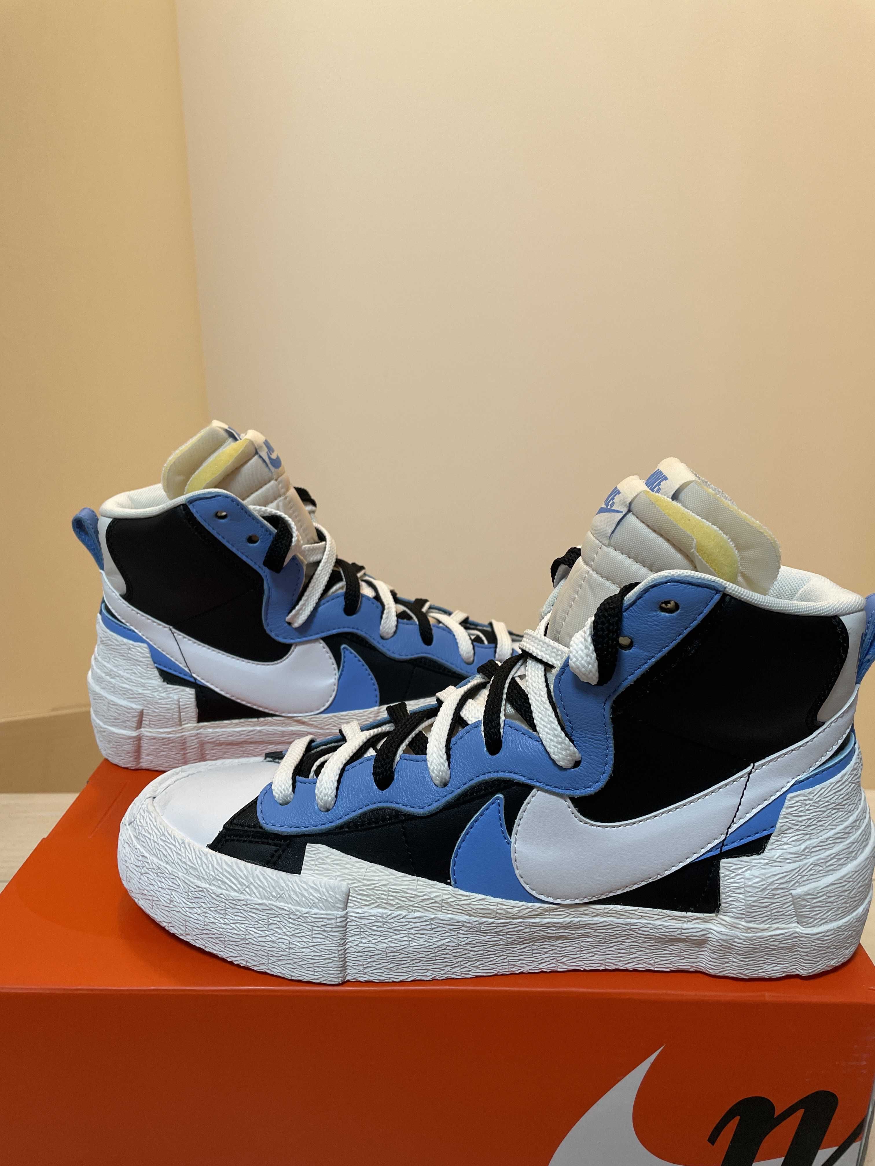 sacai × NIKE BLAZER MID "BLACK / BLUE"