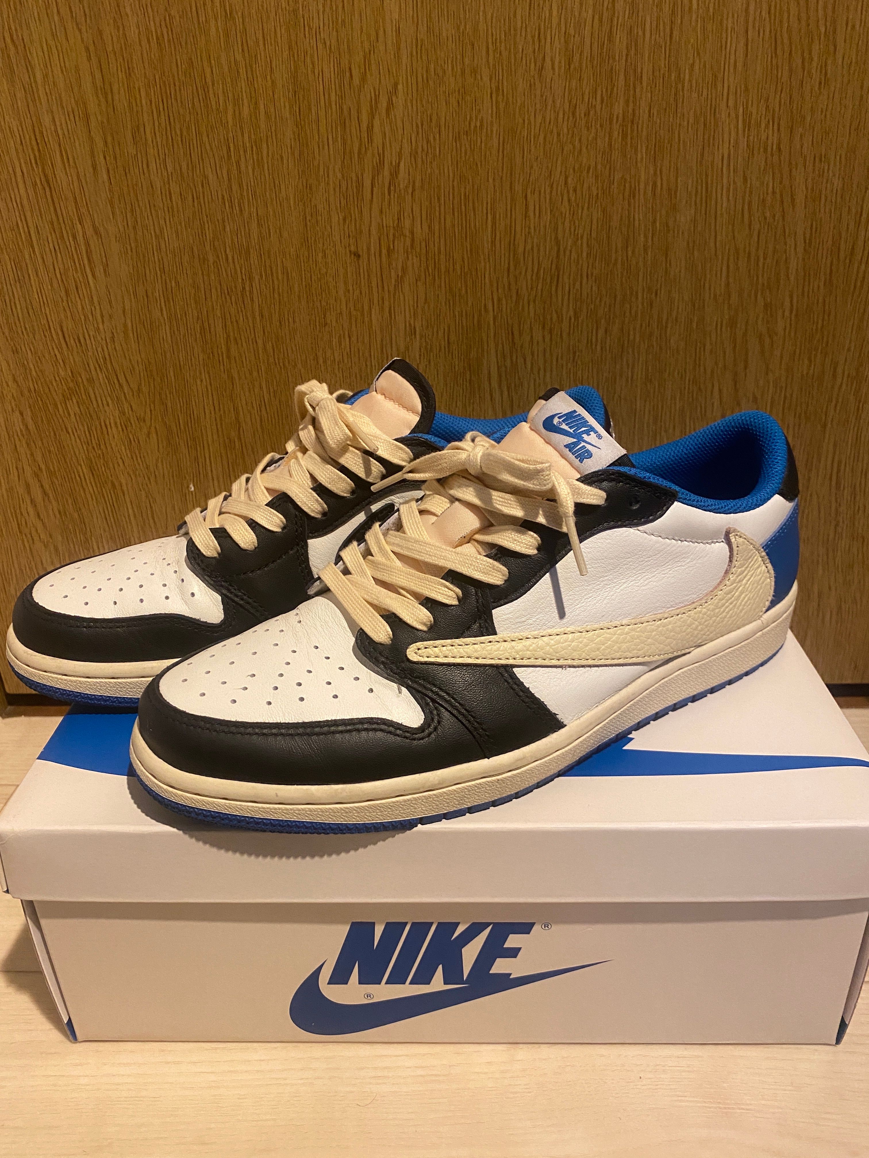 Travis Scott × fragment design × Nike Air Jordan 1 Low OG SP "Military Blue"