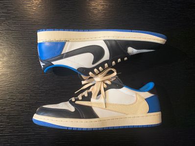 Travis Scott × fragment design × Nike Air Jordan 1 Low OG SP "Military Blue"