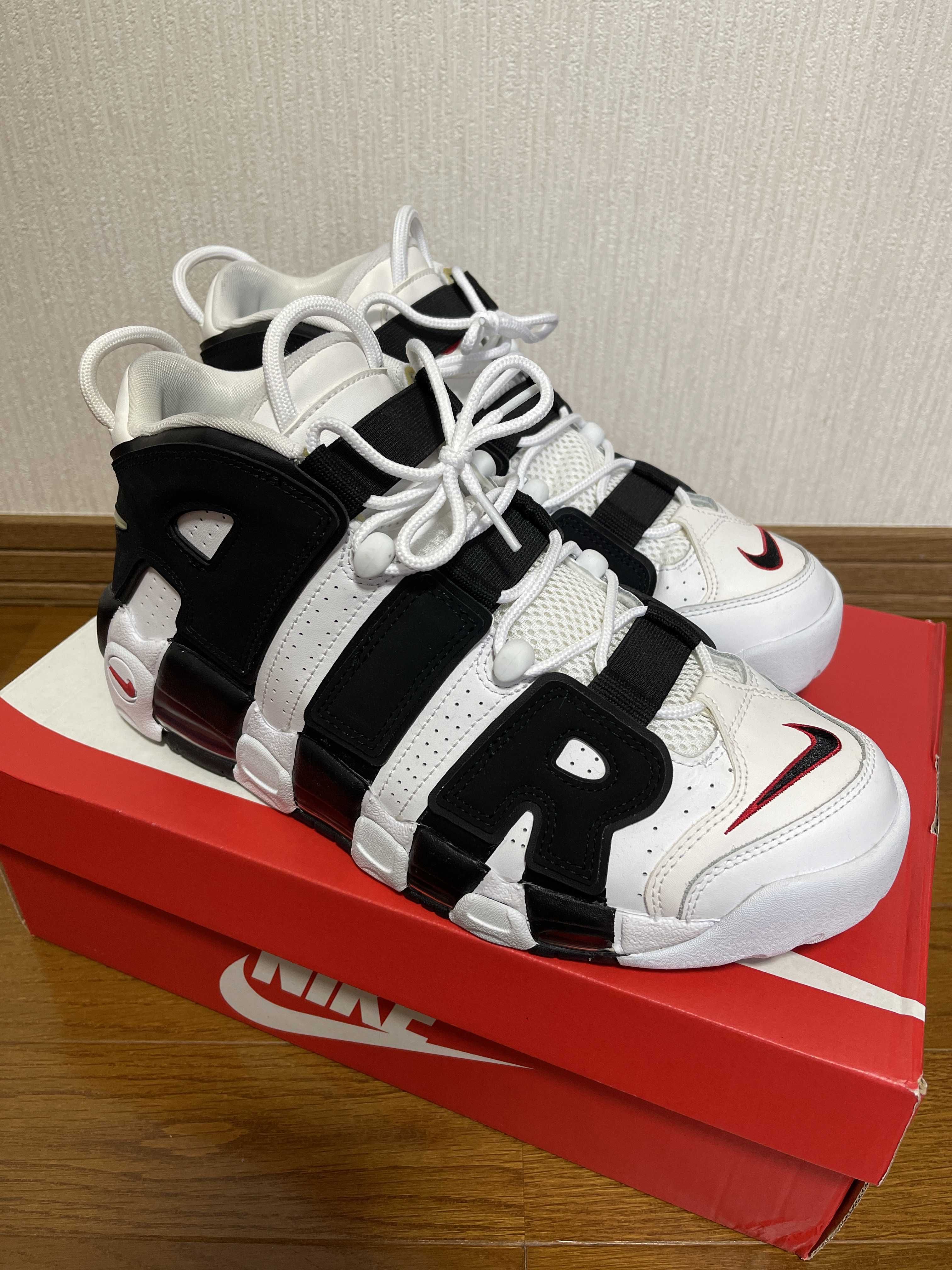 NIKE AIR MORE UPTEMPO "WHITE/BLACK/UNIVERSITY RED"(2020)
