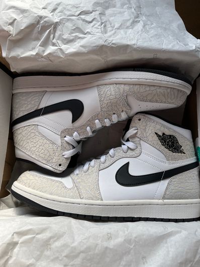 Nike Air Jordan 1 Retro High "White Elephant Print/Safari"