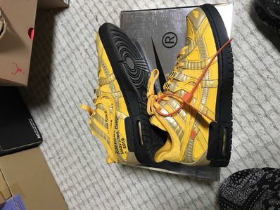 Off-White × Nike Air Rubber Dunk "University Gold"