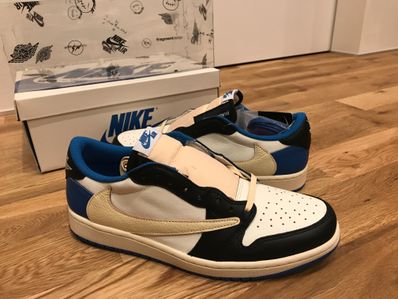 Travis Scott × fragment design × Nike Air Jordan 1 Low OG SP "Military Blue"