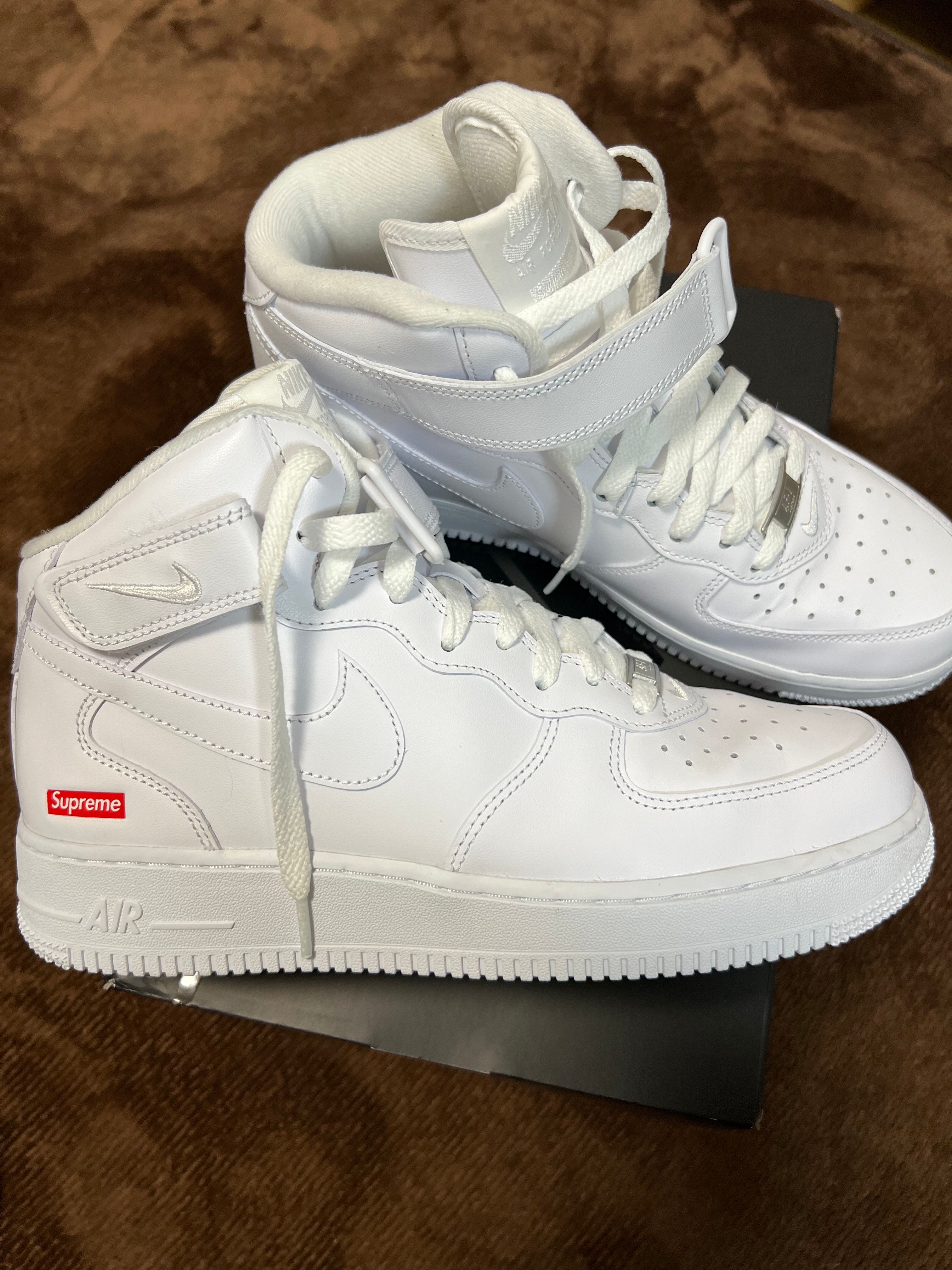 NIKE supreme エアフォース1 ホワイト 24.5cm 24.5cm□Supreme × Nike