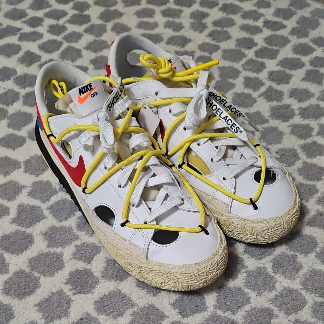 Off-White × Nike Blazer Low "White and University Red"