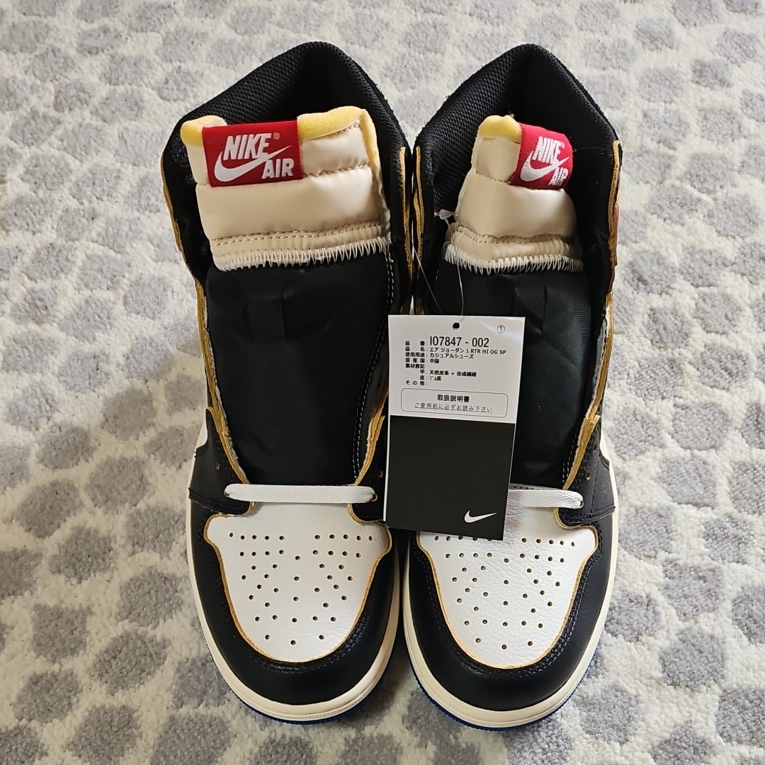 fragment design × UNION × Nike Air Jordan 1 High OG "Black/Varsity Red"