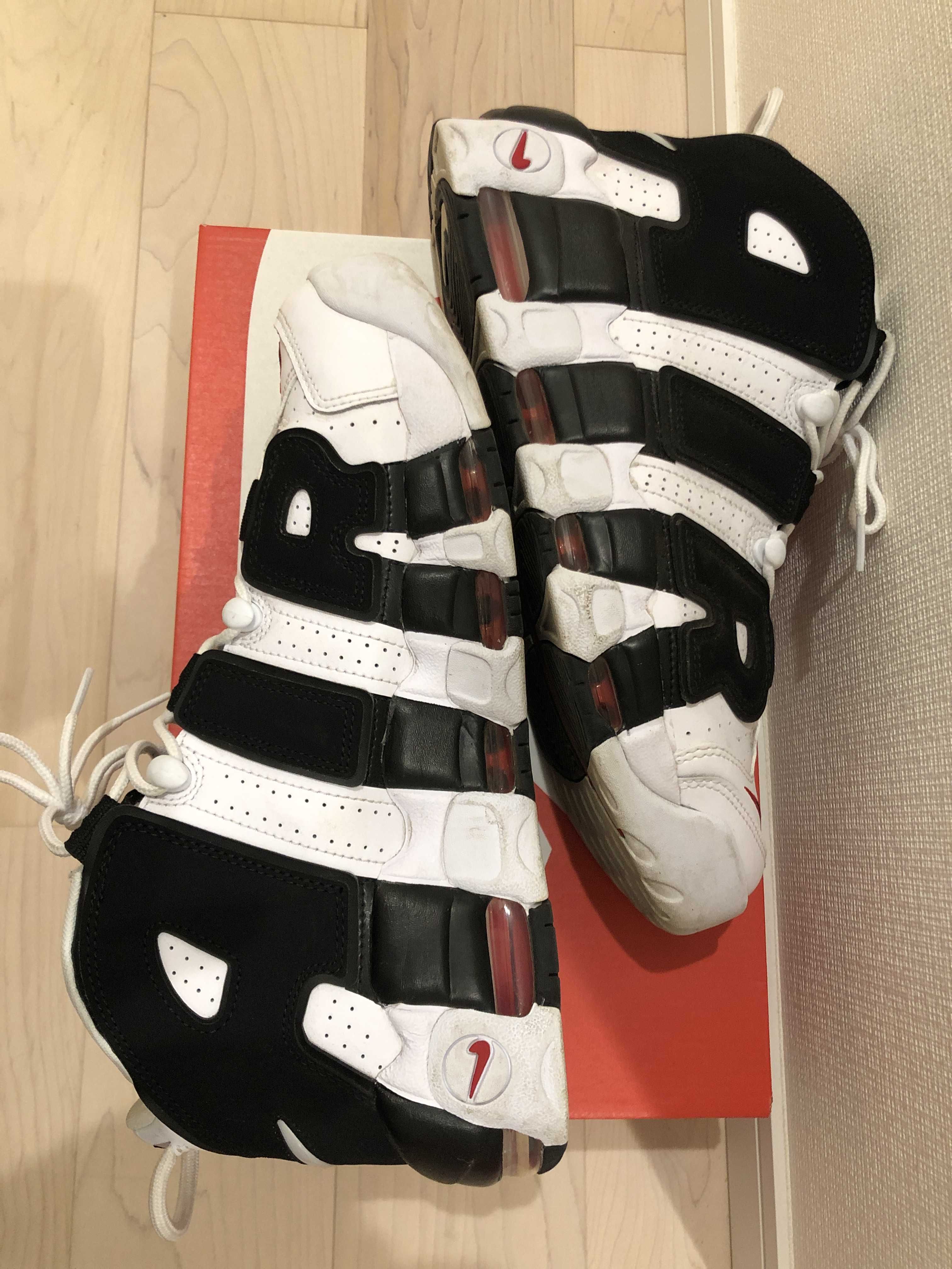 NIKE AIR MORE UPTEMPO "WHITE/BLACK/UNIVERSITY RED"(2020)