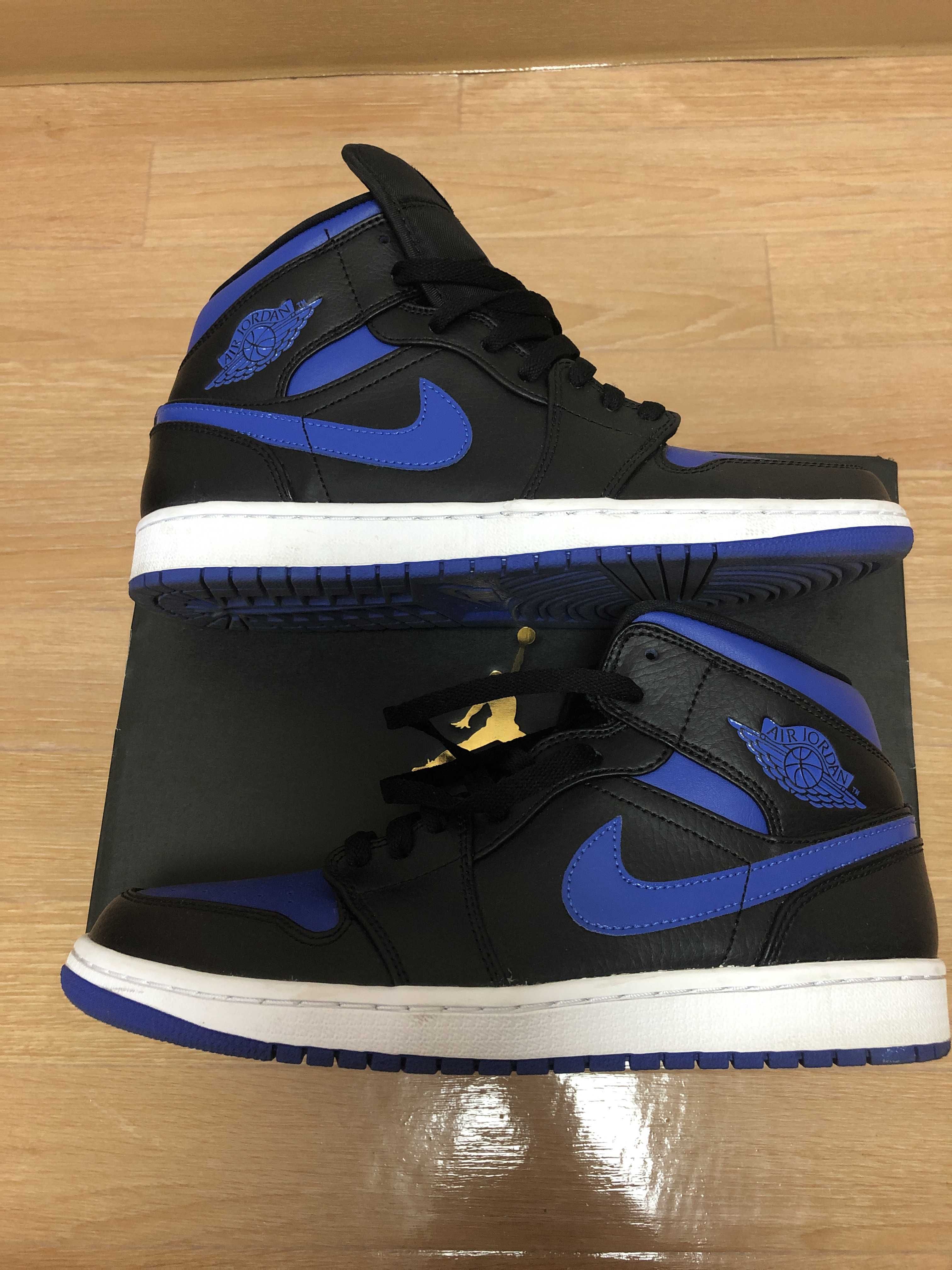 NIKE AIR JORDAN 1 MID "BLACK/BLUE"