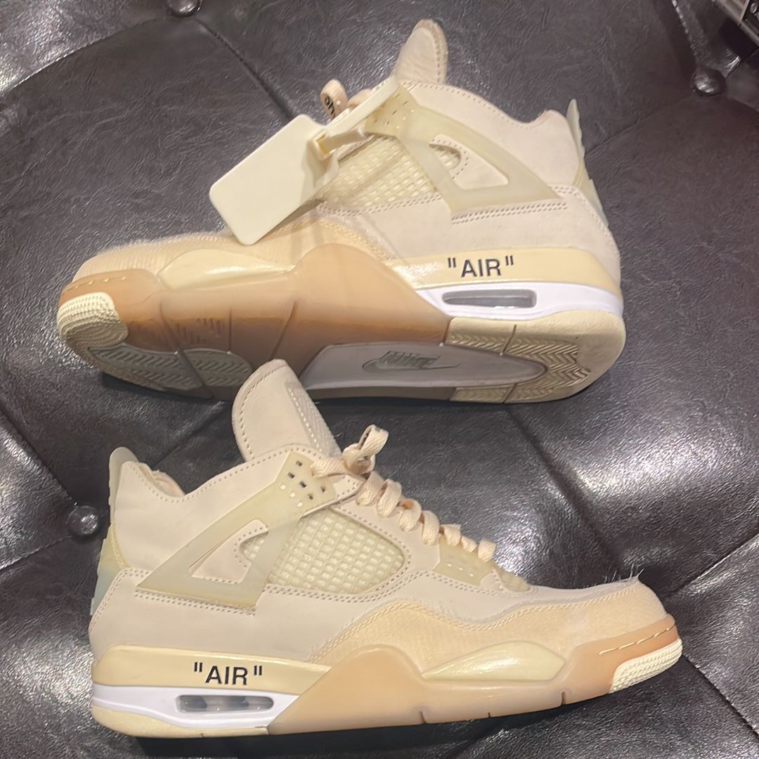 Off-White × Nike Women's Air Jordan 4 SP "Sail"
