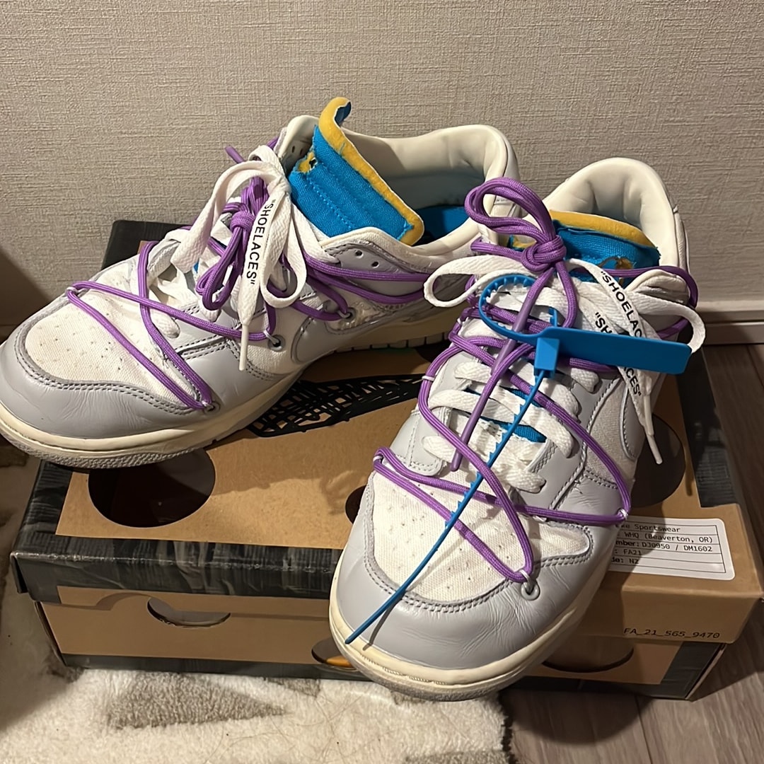 Off-White × Nike Dunk Low "Sail/Neutral Gray"