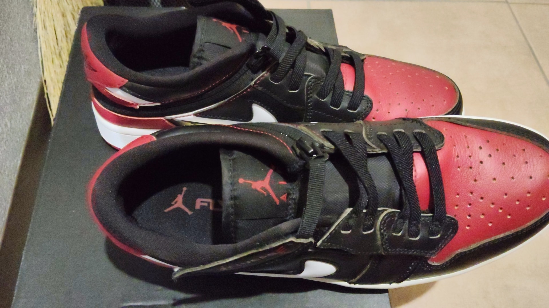 Nike Air Jordan 1 Low Flyease "Black/White/Gym Red"